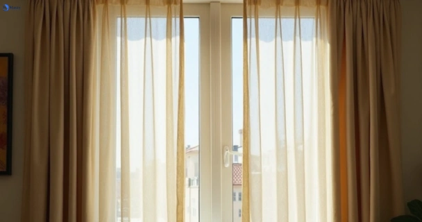 Dull dusty drapes in west-wollongong-nsw before professional cleaning